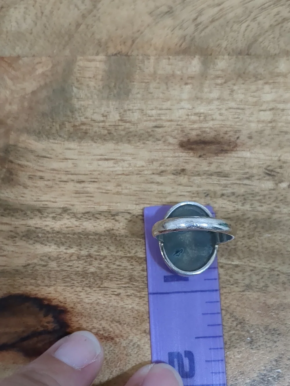 Black Druzy Oval Ring Sterling Silver